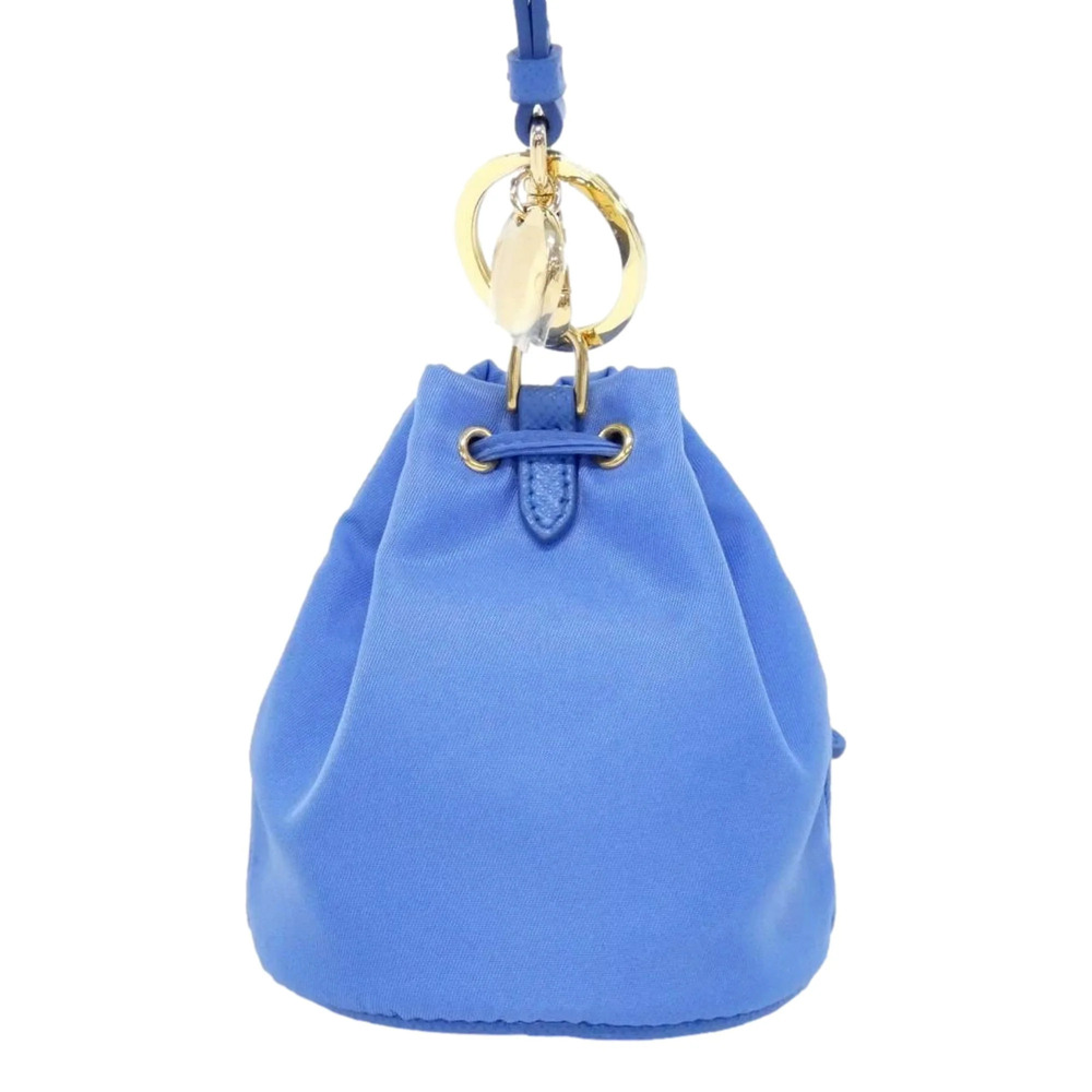 Prada Re Nylon and Saffiano Leather Trim Mini Bag Charm Keychain